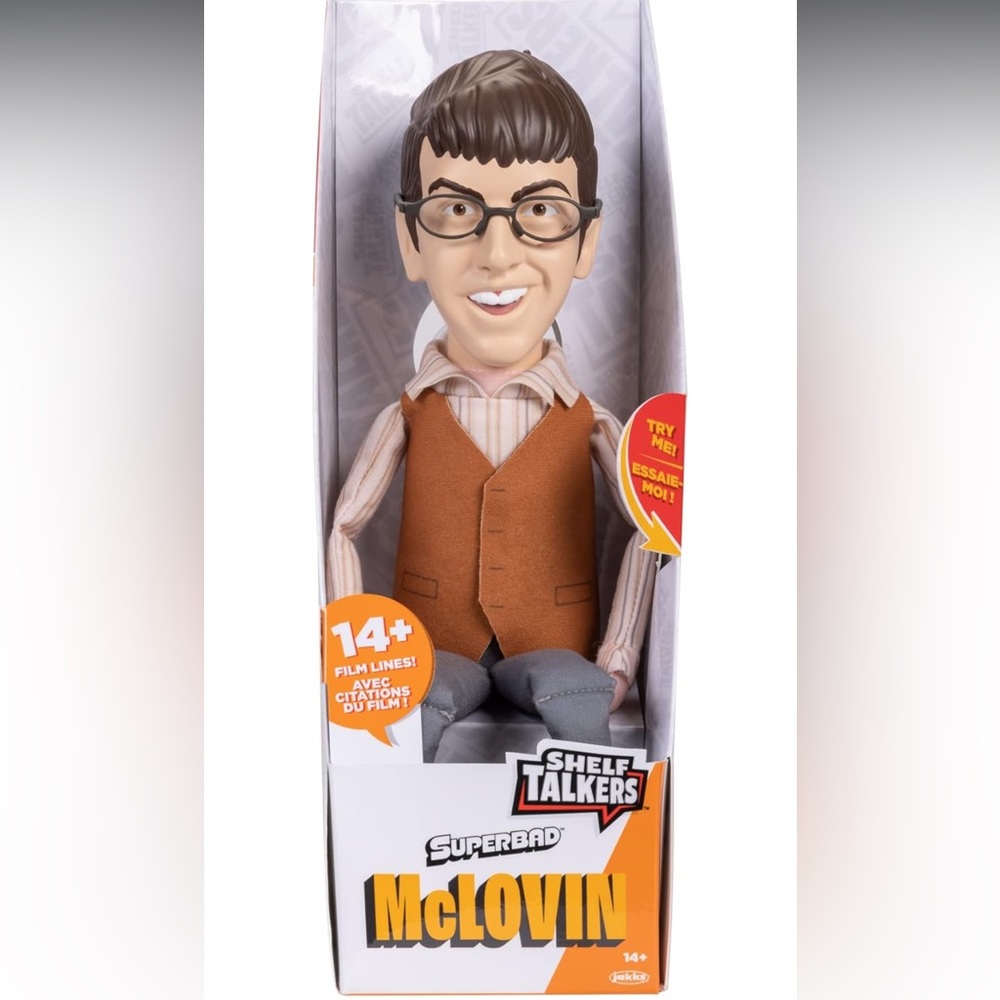 NWT Shelf Talkers 12" Pull String Talking McLovin Plush Toy Superbad Collectible